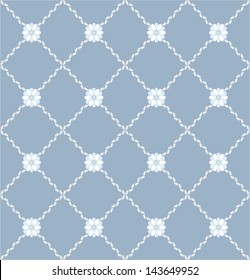 A simple geometric floral pattern. A seamless vector background.