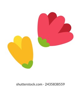 Flor geométrica simple. Ilustración de vector