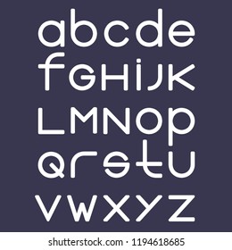 Simple geometric font. Vector illustration.