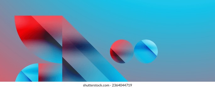 Simple geometric forms - dynamic geometric abstract background. Visual symphony of shapes and lines design for wallpaper, banner, background, landing page, wall art, invitation, prints, posters