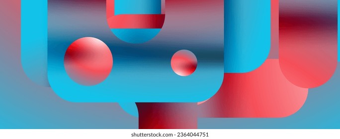 Simple geometric forms - dynamic geometric abstract background. Visual symphony of shapes and lines design for wallpaper, banner, background, landing page, wall art, invitation, prints, posters