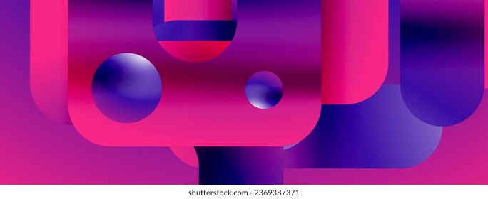 Simple geometric forms - dynamic geometric abstract background. Visual symphony of shapes and lines design for wallpaper, banner, background, landing page, wall art, invitation, prints, posters