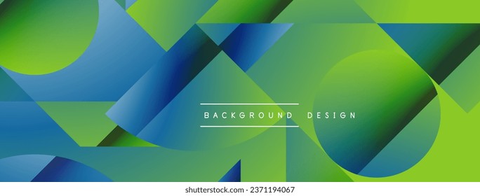 Simple geometric forms - dynamic geometric abstract background. Visual symphony of shapes and lines design for wallpaper, banner, background, landing page, wall art, invitation, prints, posters