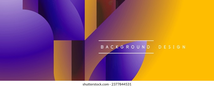 Simple geometric forms - dynamic geometric abstract background. Visual symphony of shapes and lines design for wallpaper, banner, background, landing page, wall art, invitation, prints, posters