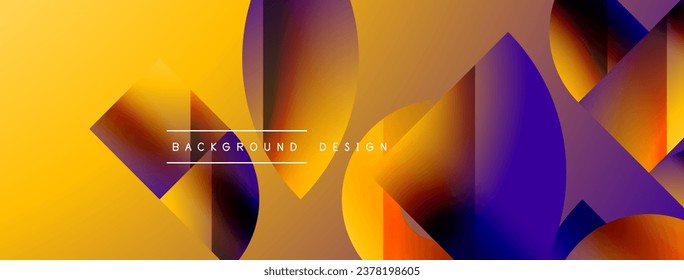 Simple geometric forms - dynamic geometric abstract background. Visual symphony of shapes and lines design for wallpaper, banner, background, landing page, wall art, invitation, prints, posters