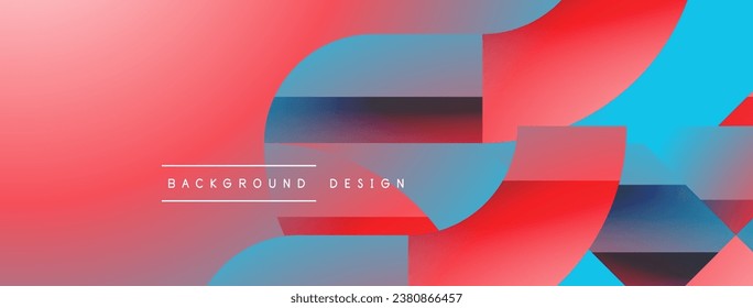 Simple geometric forms - dynamic geometric abstract background. Visual symphony of shapes and lines design for wallpaper, banner, background, landing page, wall art, invitation, prints, posters