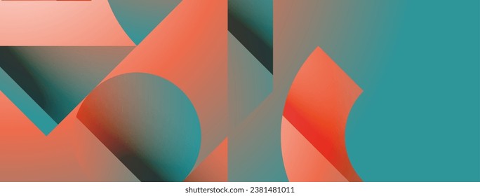 Simple geometric forms - dynamic geometric abstract background. Visual symphony of shapes and lines design for wallpaper, banner, background, landing page, wall art, invitation, prints, posters