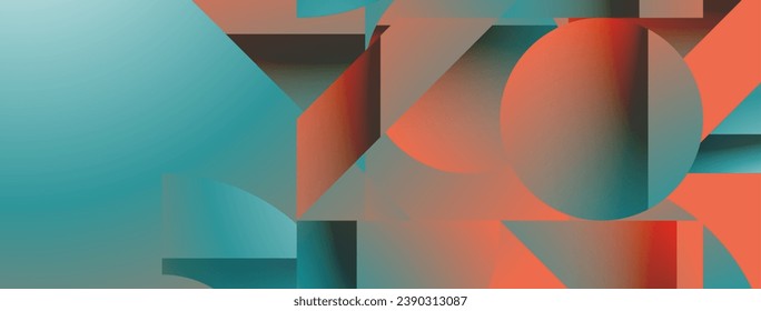 Simple geometric forms - dynamic geometric abstract background. Visual symphony of shapes and lines design for wallpaper, banner, background, landing page, wall art, invitation, prints, posters