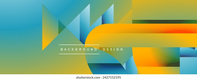 Simple geometric forms - dynamic geometric abstract background. Visual symphony of shapes and lines design for wallpaper, banner, background, landing page, wall art, invitation, prints, posters