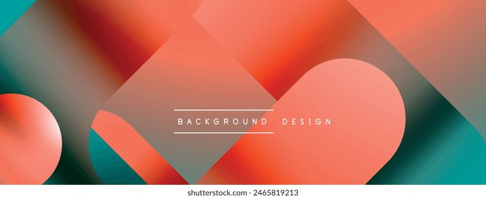 Simple geometric forms - dynamic geometric abstract background. Visual symphony of shapes and lines design for wallpaper, banner, background, landing page, wall art, invitation, prints, posters