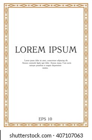 simple geometric frame with text
