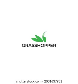 Simple geometric grasshopper logo vector.