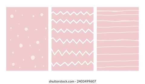 Simple Geometric Hand Drawn Irregular Patterns. Doodle Checkered simple drawing with textures. Poster set.
Funny Pastel Color Graph Paper.