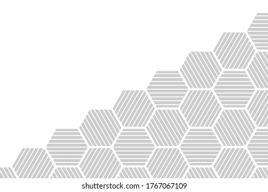 Diseño de hexágono geométrico simple, fondo vectorial.