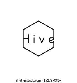 simple geometric hive idea logo design. modern vector icon illustration inspiration