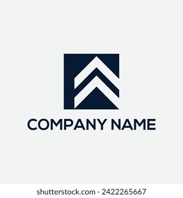 Diseño del logotipo de la casa geométrica simple