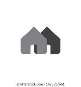 simple geometric house resident symbol vector