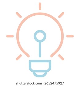Ícone geométrico simples de um CEO com um símbolo de lâmpada.