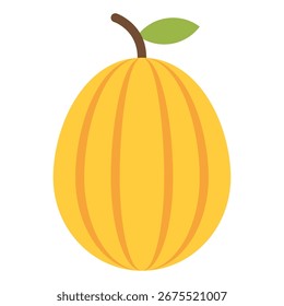 Ilustração geométrica simples de um fruto de pepino.