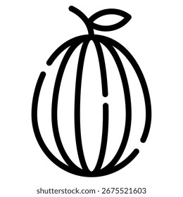 Ilustração geométrica simples de um fruto de pepino.