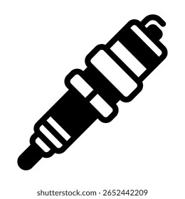 Ilustración geométrica simple de una bujía para vehículos eléctricos Para Web, App, infografía, etc