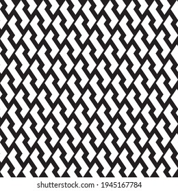 simple geometric interlocking s shapes repeat vector pattern.
