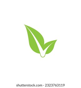 vector de logotipo de apariencia limpia de hoja geométrica simple 