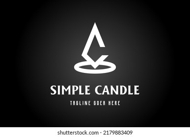 Simple Geometric Letter C for Candle Logo Design Vector