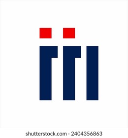 Einfache geometrische Buchstaben IIM Logo Design.
