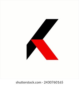 Simple geometric letter K logo design.