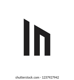 simple geometric letter m logo vector