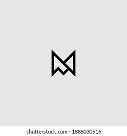 Simple geometric letter M mongram vector loggo make