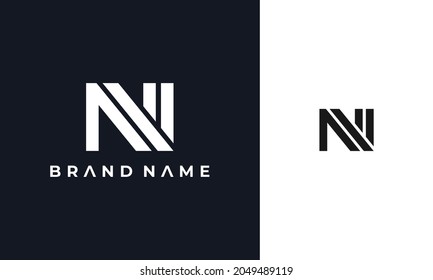 simple geometric letter N logo