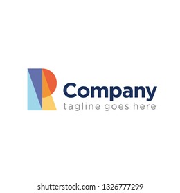 simple geometric letter R logo icon design template elements. company/corporate logo. initial logo. 