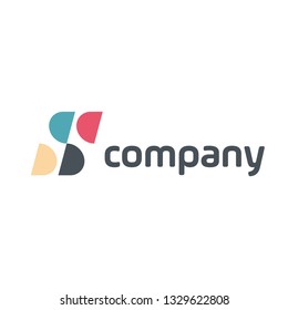 simple geometric letter S logo icon design template elements. company/corporate logo. initial logo. multimedia logo. 