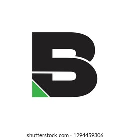 simple geometric letter sb logo vector