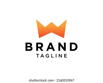 Simple Geometric Letter W Logo. Flat Vector Logo Design Template Element.
