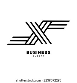 Simple geometric letter X logo design for your brand or business