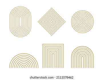 simple geometric line elements minimalist style