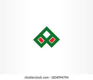 Simple geometric line square logo vector. Universal icon symbol