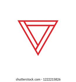 simple geometric lines triangle logo