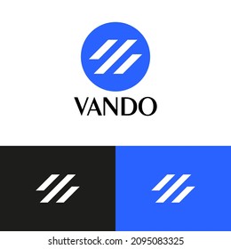 Simple geometric logo design concept. Data company brand logomark illustration. Can representing speed, fast, tech.