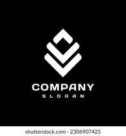 Simple geometric logo design for modern companies