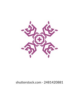 Plantilla de diseño de logotipo geométrico simple con letra X