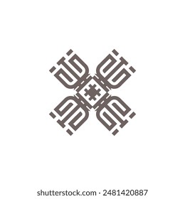 Simple geometric logo design template with letter X