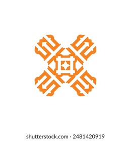 Einfache geometrische Logo-Design-Vorlage mit Buchstabe X