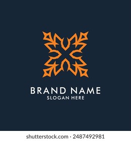 Einfache geometrische Logo-Design-Vorlage mit Buchstabe X