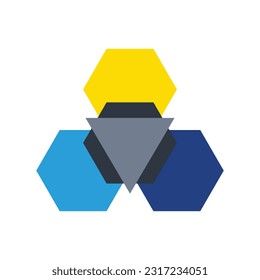 Simple Geometric Logo. Simple Hexagon Logo.