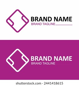 A simple geometric logo in purple using basic shapes such as circles, triangles, or squares. The dominant purple color symbolizes wealth, creativity and peace.