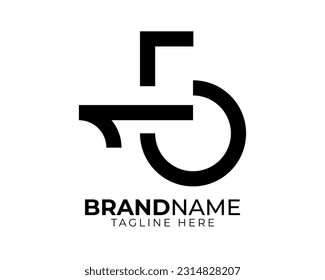 simple geometric logo template of initial letter number 1 5 S I	
